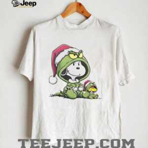 Funny Baby Grinch And Snoopy Friends Merry Christmas Light Shirt
