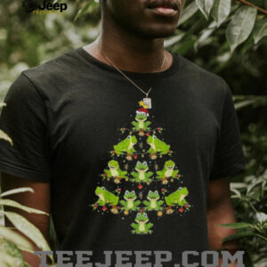 Funny Christmas Frog Shirt Holiday Tree Gift Tee