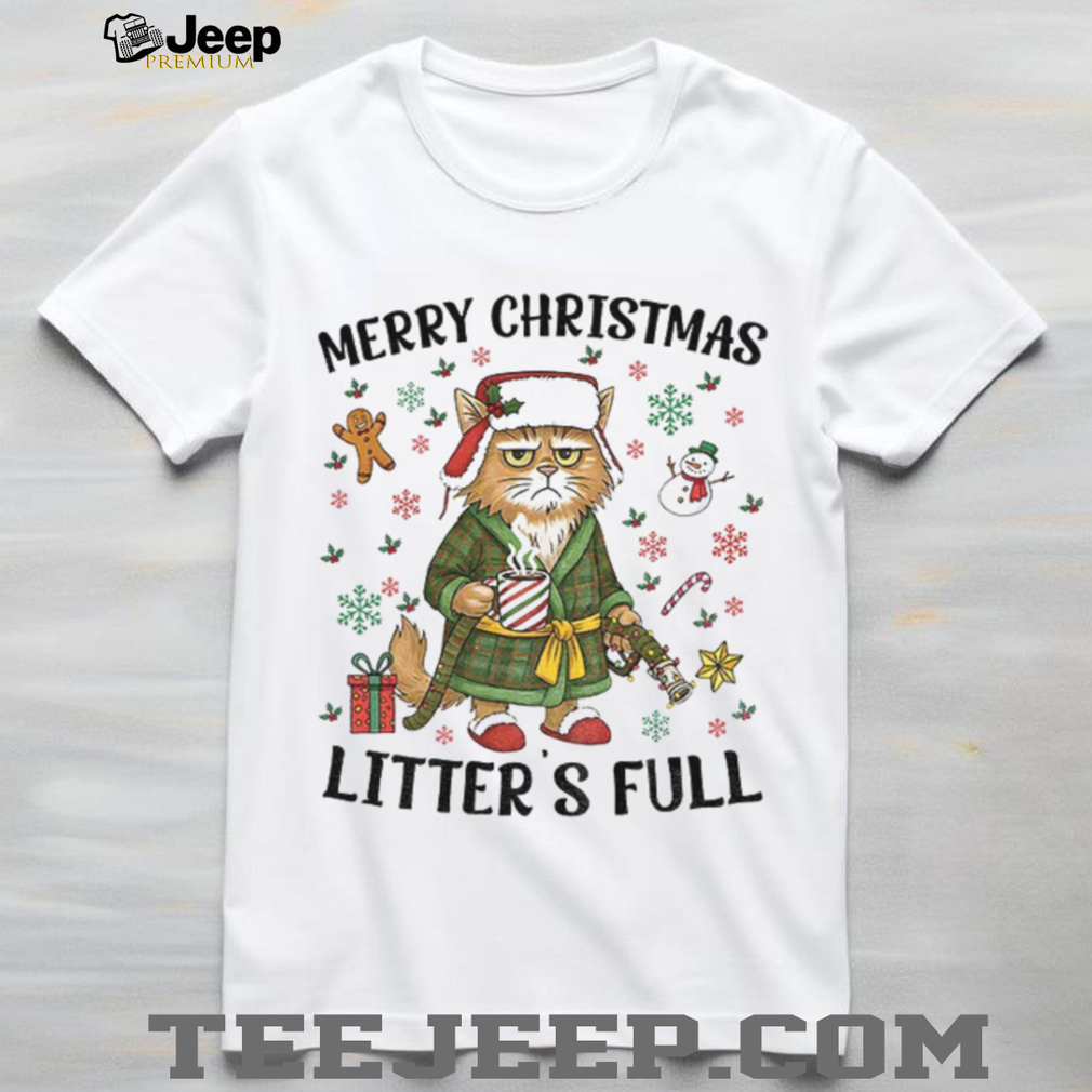 Funny cat Litter’s Full Merry Christmas 2025 shirt Funny cat Litter’s Full Merry Christmas 2025 shirt