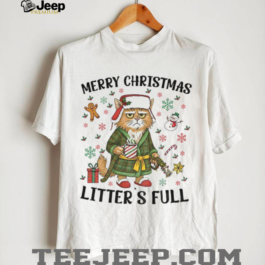 Funny cat Litter’s Full Merry Christmas 2025 shirt Funny cat Litter’s Full Merry Christmas 2025 shirt