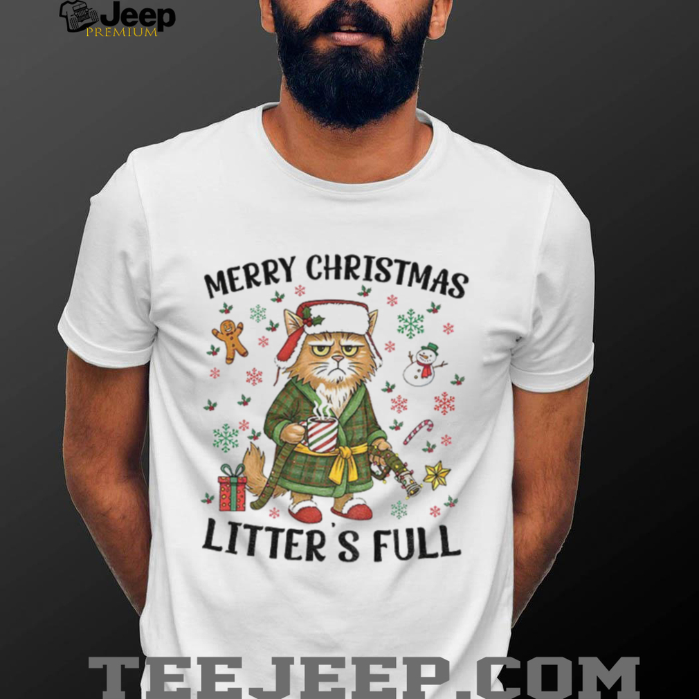 Funny cat Litter’s Full Merry Christmas 2025 shirt Funny cat Litter’s Full Merry Christmas 2025 shirt