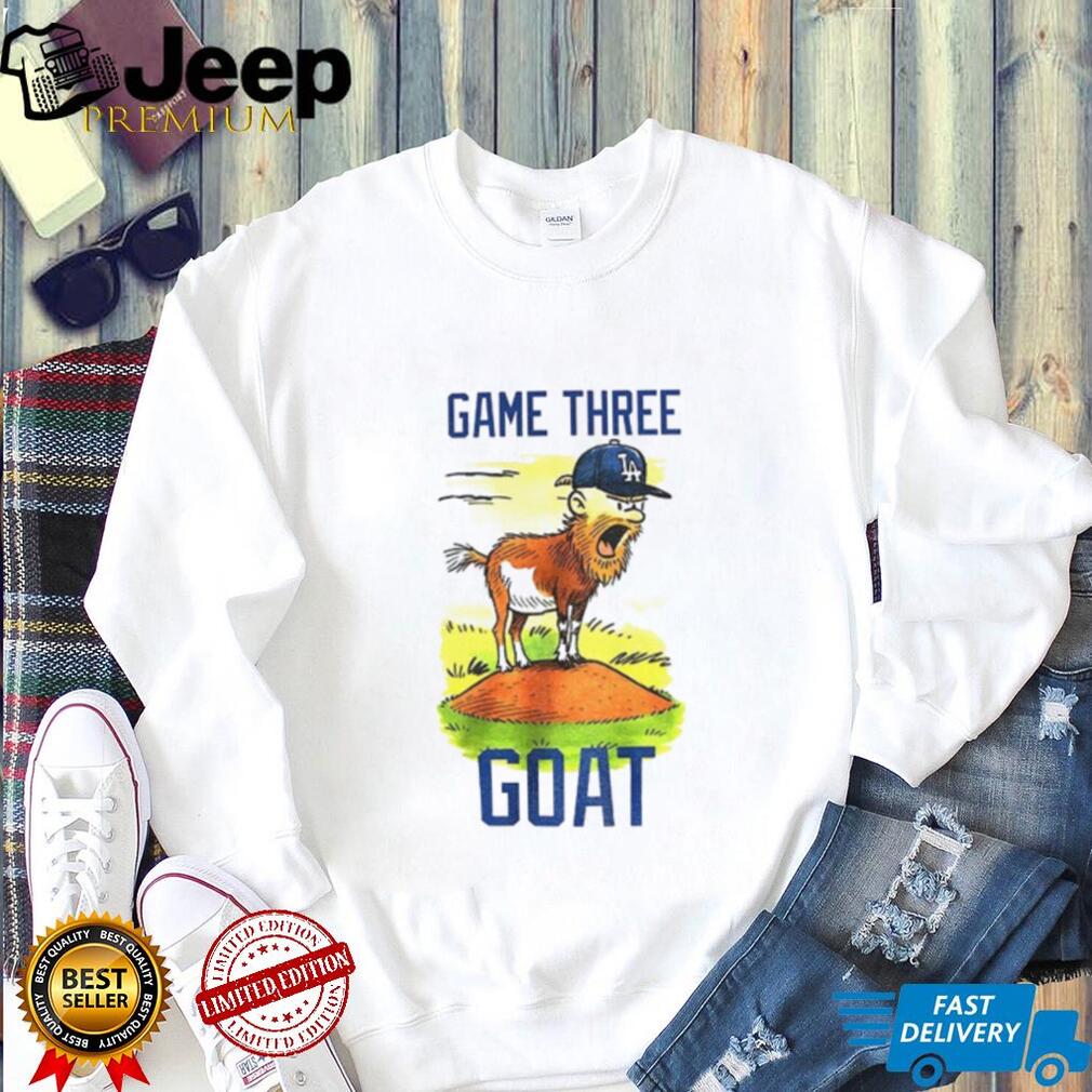 Game Three Goat Los Angeles Dodgers MLB Baseball World Series 2025 shirt Game Three Goat Los Angeles Dodgers MLB Baseball World Series 2025 shirt