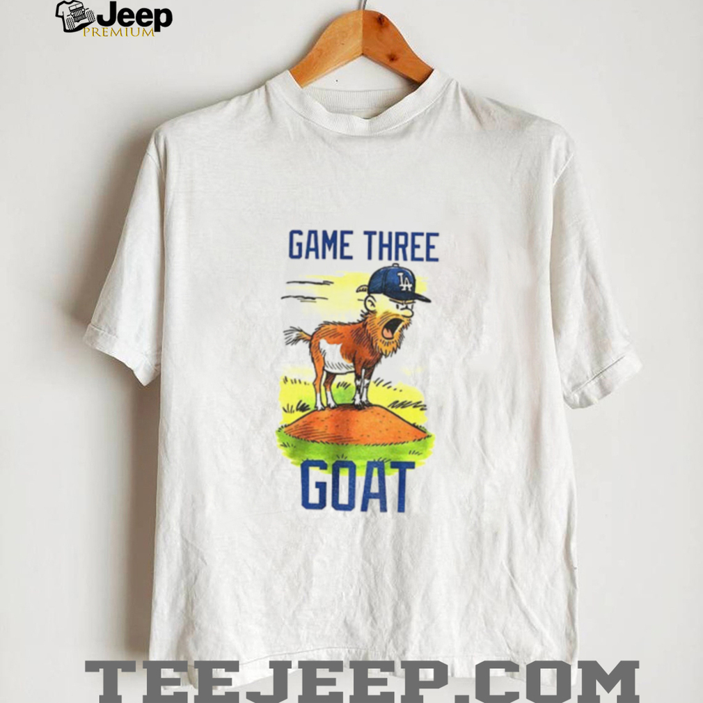 Game Three Goat Los Angeles Dodgers MLB Baseball World Series 2025 shirt Game Three Goat Los Angeles Dodgers MLB Baseball World Series 2025 shirt