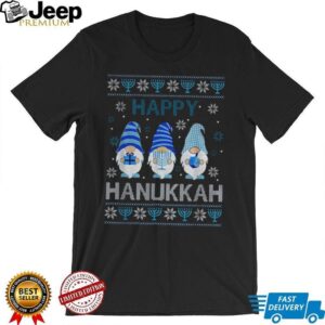 Gnome Happy Hanukkah Jewish Saying Merry Christmas shirt