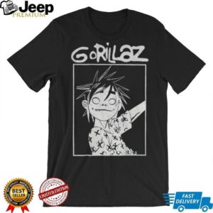 Gorillaz music black and white graphic t shirt