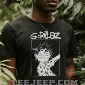 Gorillaz music black and white graphic t shirt