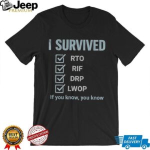 Government Shutdown I survived RTO RIF DRP LWOP if you know you know shirt