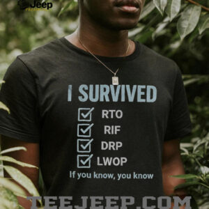 Government Shutdown I survived RTO RIF DRP LWOP if you know you know shirt