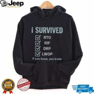 Government Shutdown I survived RTO RIF DRP LWOP if you know you know shirt