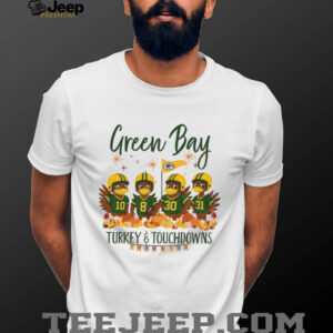 Green Bay Packers Football American Football Turkey and Touchdowns Thankful Thanksgiving shirt