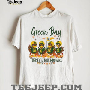 Green Bay Packers Football American Football Turkey and Touchdowns Thankful Thanksgiving shirt