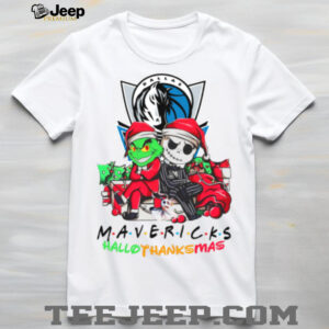Grinch And Jack Dallas Mavericks Friends HalloThanksMas T Shirt