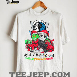 Grinch And Jack Dallas Mavericks Friends HalloThanksMas T Shirt