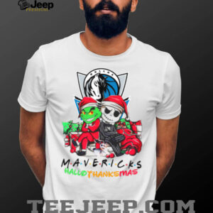 Grinch And Jack Dallas Mavericks Friends HalloThanksMas T Shirt
