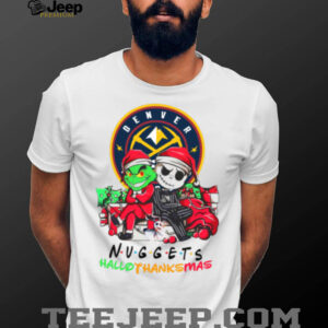 Grinch And Jack Denver Nuggets Friends HalloThanksMas T Shirt