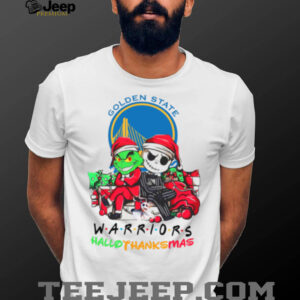 Grinch And Jack Golden State Warriors Friends HalloThanksMas T Shirt