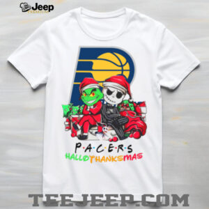 Grinch And Jack Indiana Pacers Friends HalloThanksMas T Shirt