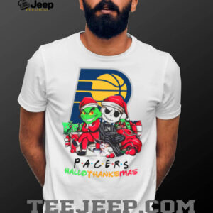 Grinch And Jack Indiana Pacers Friends HalloThanksMas T Shirt
