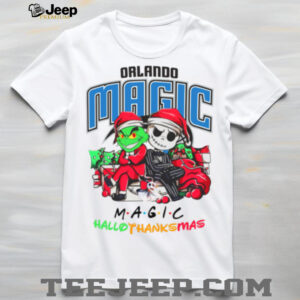 Grinch And Jack Orlando Magic Friends HalloThanksMas T Shirt
