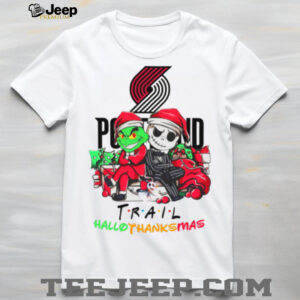 Grinch And Jack Portland Trail Friends HalloThanksMas T Shirt