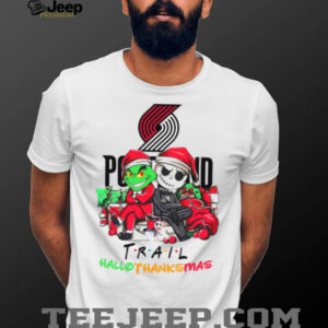 Grinch And Jack Portland Trail Friends HalloThanksMas T Shirt