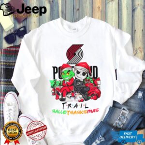 Grinch And Jack Portland Trail Friends HalloThanksMas T Shirt