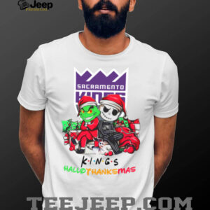 Grinch And Jack Sacramento Kings Friends HalloThanksMas T Shirt