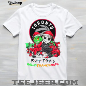 Grinch And Jack Toronto Raptors Friends HalloThanksMas T Shirt