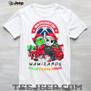 Grinch And Jack Washington Wizards Friends HalloThanksMas T Shirt