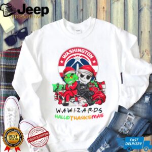 Grinch And Jack Washington Wizards Friends HalloThanksMas T Shirt