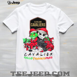 Grinch And Jack cleveland cavalier Friends HalloThanksMas T Shirt