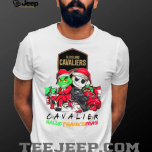 Grinch And Jack cleveland cavalier Friends HalloThanksMas T Shirt