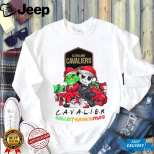 Grinch And Jack cleveland cavalier Friends HalloThanksMas T Shirt