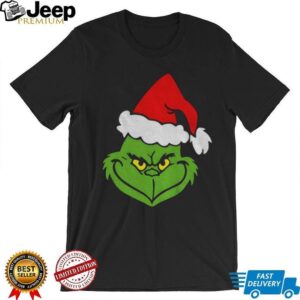 Grinch face Santa Claus Merry Christmas funny meme shirt