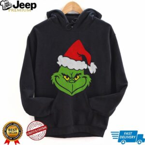 Grinch face Santa Claus Merry Christmas funny meme shirt