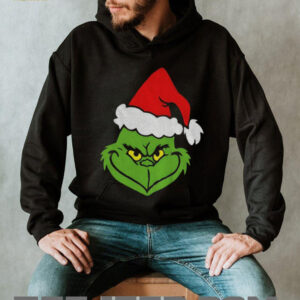 Grinch face Santa Claus Merry Christmas funny meme shirt