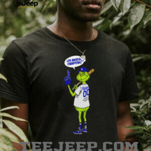 Grinch fan of Los Angeles Dodgers Champions World Series 2025 Merry Christmas shirt