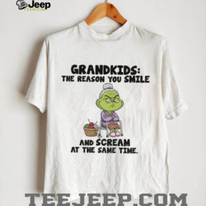 Grinch grandkids the reason you smile and scream at the same time Christmas shirt