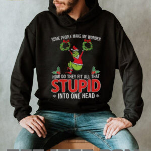 Grinch some people make me wonder how do they fit all that stupid into one head Christmas shirt