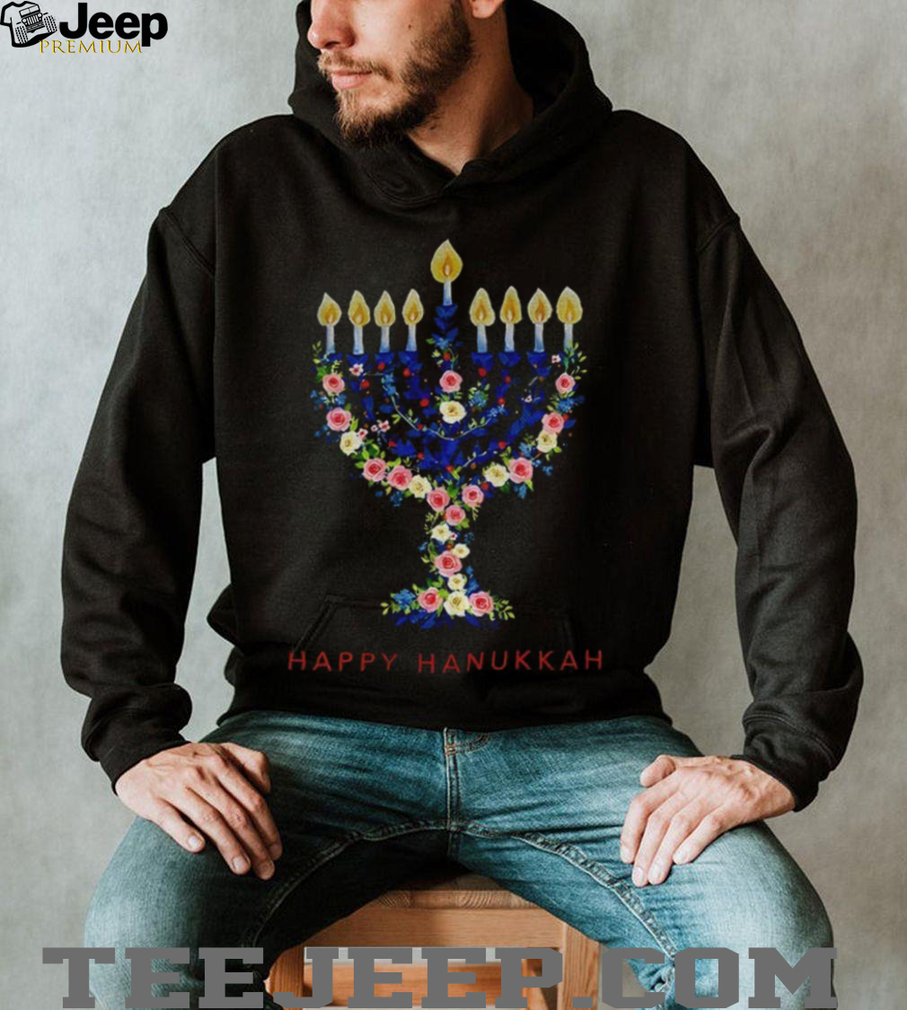 Hanukkah Menorah Candle floral Happy Chrismukkah shirt Hanukkah Menorah Candle floral Happy Chrismukkah shirt
