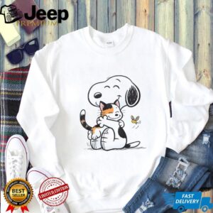 Happiness is a Warm Hug Snoopy and Cat Shirt