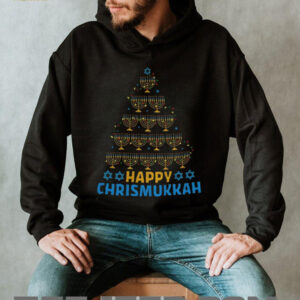 Happy Chrismukkah Judaica Candle Menorah Christmas shirt