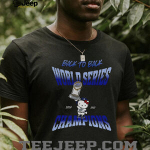 Hello Kitty hosting Trophy Los Angeles Dodgers Back to Back World Series Champions 2024 2025 shirt