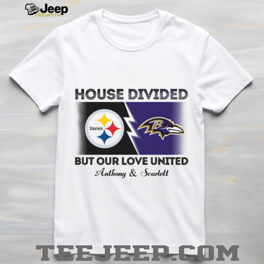 House Divided Steelers B But Our Love United Anthony & Scarlett shirt House Divided Steelers B But Our Love United Anthony & Scarlett shirt