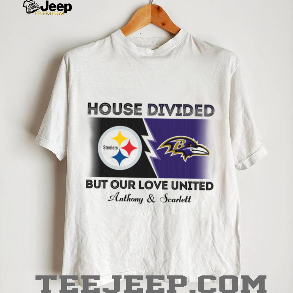 House Divided Steelers B But Our Love United Anthony & Scarlett shirt House Divided Steelers B But Our Love United Anthony & Scarlett shirt