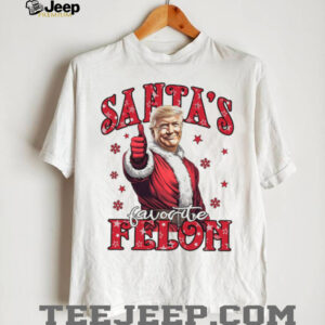 I Don't Believe In You Either Shirt, Retro Santa Claus SSanta's Favorite Felon, Christmas Santa Claus, Trump 47th President Shir