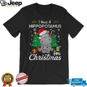 I Want A Hippopotamus For Christmas Cute Gift Xmas Costume T Shirt