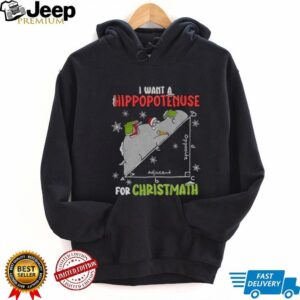 I Want A Hippopotenuse For Christmas Math Lover Hippopotamus shirt