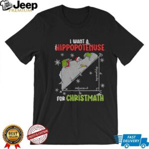I Want A Hippopotenuse For Christmas Math Lover Hippopotamus shirt