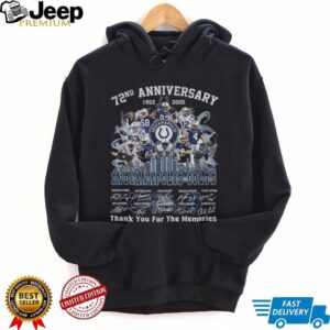 Indianapolis Colts 72nd Anniversary 1953 2025 Colts Forged thank you for the memories signatures shirt